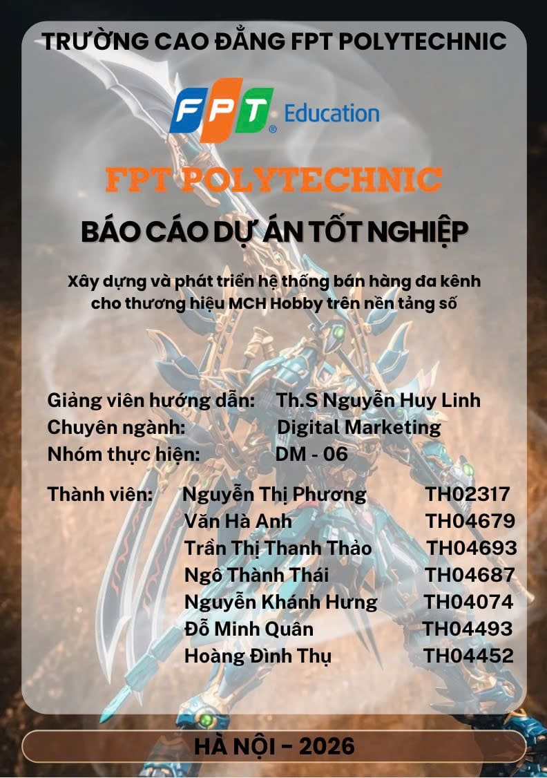 Xây dựng và phát triển hệ thống bán hàng đa kênh cho thương hiệu MCH Hobby trên nền tảng số