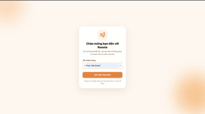 Website gọi món trực tuyến nhà hàng Roosta