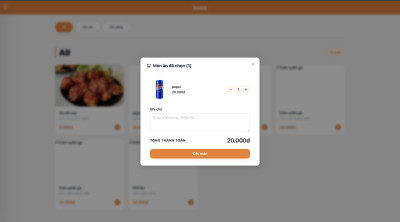 Website gọi món trực tuyến nhà hàng Roosta